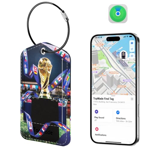 Image of TopMade Luggage Tags, Works with Apple Find My, Smart Suitcase Tag Tracker