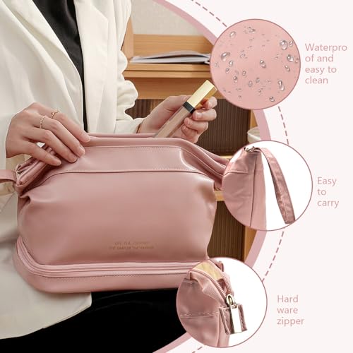 Adertos Trousse De Maquillage Trousse De Toilette Sac A Maquillage Portable Grande Capacite Sac De Maquillage De Voyage Sac A Cosmetiques Sac De Rangement Maquillage Voyage Etanche Pour Hommes Femmes