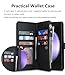 iCoverCase for Samsung Galaxy S23 FE Wallet Case with Card Holder, Kickstand Feature PU Leather Case with Adjustable Crossbody Lanyard Magnetic Clasp Zipper Pocket Flip Cover (Black)