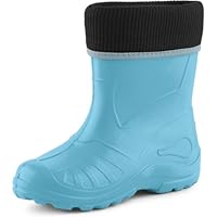 Ladeheid Children's Girl's Boy's EVA Extra Light Wellington Boots Rainy Wellies Rain Boots KL058 (Light Blue, 6 UK Child)