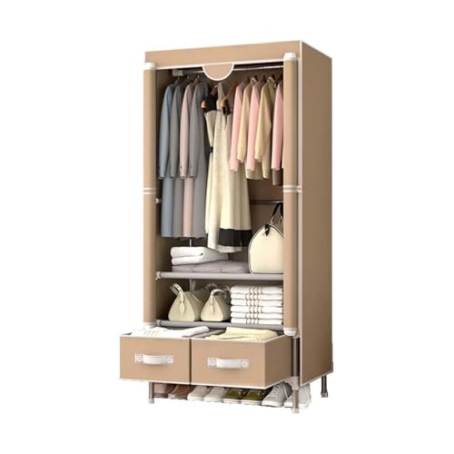 Armario portátil de tela con cajones de 75 a 150 cm, funda no tejida, elegante almacenamiento de lona para ropa y zapatos, 3-4 cajones, opciones gris/amarillo/marrón