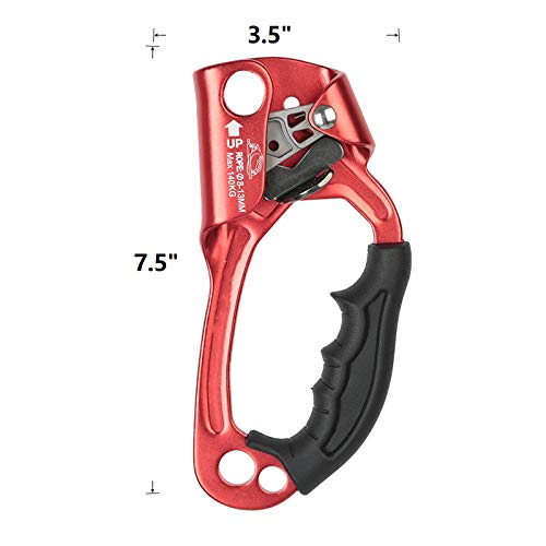 SZCQ SRT Climbing Hand Ascender Aviation Light Alloy Mountaineering Rock Ergonomic Rappelling Gear Equipment Right Handled Ascender Arborist Tree Climber Rigging - Thumbnail 2
