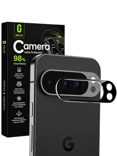 Image of iGluz Compatible with Google Pixel 9 Pro XL Camera Lens Protector (1 Pack) | Premium 9H Tempered Glass Camera Guard | Ultra Clear HD | Scratch Resistant | Case Friendly Fit | Bubble Free Easy Installation