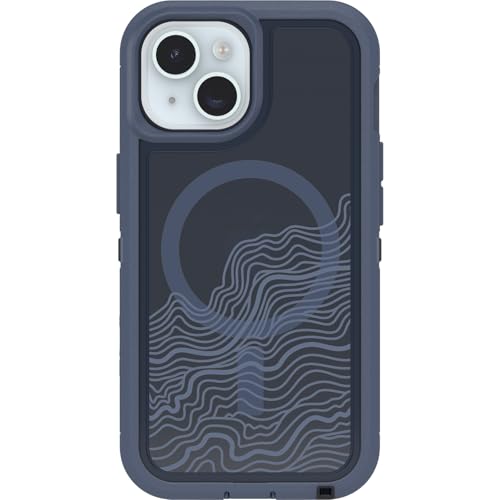 OtterBox iPhone 13, 14, 15, and 16e Defender Pro Series XT Clear Case - Offgrid Blue