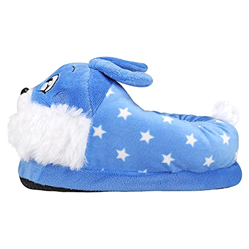 Pantufa Infantil Unissex de Coelhinho (Azul, 30-31)
