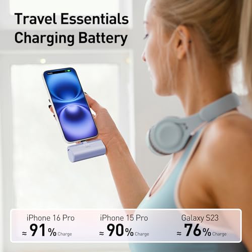 Image of iWALK Portable Charger for iPhone 17 /16 /15 USB-C Small Power Bank 20W 4,500mAh Fast Charging Battery Pack Compatible with iPhone 15 /16 /17 Plus /17 Pro /17 Pro Max, Samsung Galaxy S25 /S24 /S23 Android