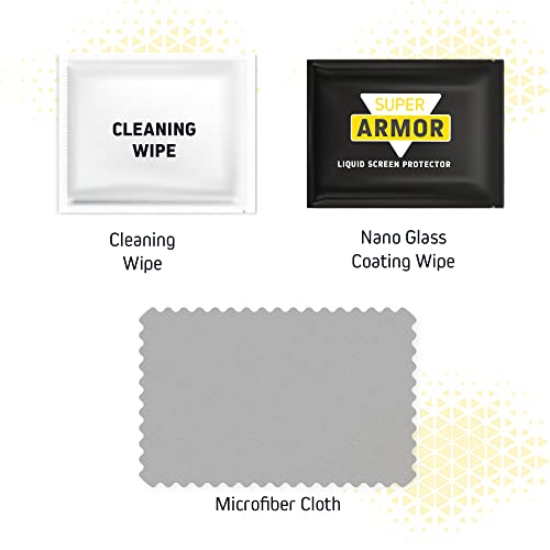 SUPER ARMOR Liquid Glass Screen Protector - Wipe On Scratch and Shatter Resistant Nano Protection for All Phones Tablets Smart Watches Universal