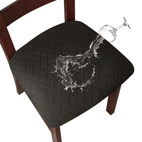 Image of Genina Waterproof Seat Covers for Dining Room Chair Cushion Covers Set of 6