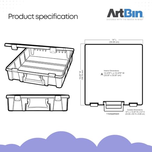 Image of ArtBin 6955RJ Super Satchel 1-Compartment Box, Art & Craft Organizer, 1-Pack, Translucent Mint