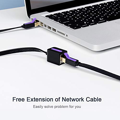 Andoer Cabo de extensão de rede VENTION CAT 7 Cabo de rede plana de 10 Gigabit de alta velocidade RJ