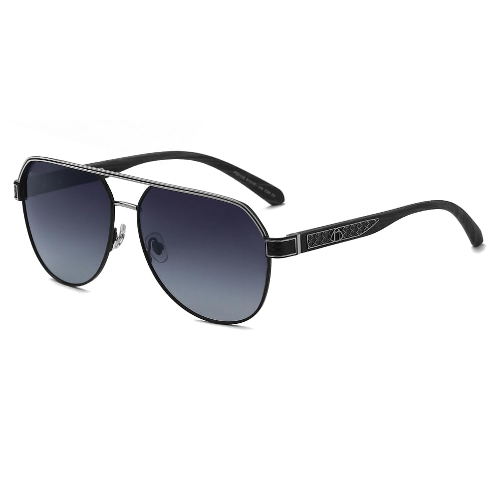 2105 DARK HEX - Aviator Style - HD Polarised Sunglasses for Men - UV400 Protection, Stainless Steel Frame-image-25