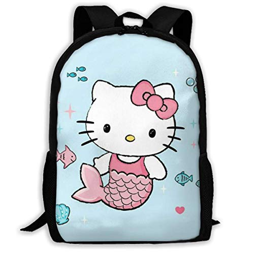 Orangefruit Mochila Escolar  Informal Sirena Hello Kitty Imprimir Cremallera de Viaje