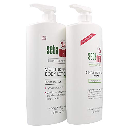 Sebamed Moisturizing Body Lotion With Pump For Sensitive Skin (1 Liter) And Fragrance Free Gentle Hydrating Lotion For Normal To Dry Skin (1 Liter) Value Pack #TOP1