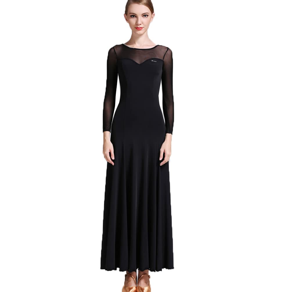 Lange Wettbewerb Kostüm Walzer Standard Tanz Kleider Modernes Tanzkleid Damen Kleider Festliches Abendkleider Vintage Ballkleid Schaukel