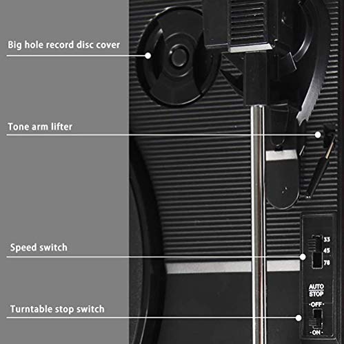 NAMSAR Record Player Portable Bluetooth Vinyle et Turntable Encodeur numérique intégré stéréo Haut-Parleur et la Courroie d’entraînement 3 Vitesse 33/45/78 RPM Bois Naturel - Les Beatles, Paul McCartney, John Lennon, RIngo Starr, George Harrison NAMSAR Record Player Portable Bluetooth Vinyle et Turntable Encodeur numérique intégré stéréo Haut-Parleur et la Courroie d'entraînement 3 Vitesse 33/45/78 RPM Bois Naturel – Image 4