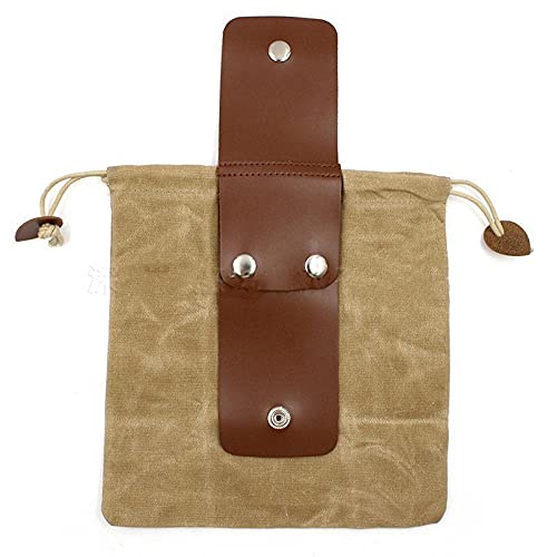 Mayyou Pochette en toile pour la randonnée, sac banane pliable pour trésors et coquillages en plein air, d'inspiration vintage faite à la main, accès mains libres Cover