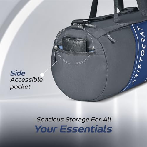 Image of Aristocrat Polyester Trigon Hexa Active Luggage Set of 6-3 Trolley Bags (Cabin 55Cm+69Cm+79Cm) & 3 Duffle Bags 52Cm for Travel with 5 Years International Warranty (Navy Blue,Soft,4 Spinner)