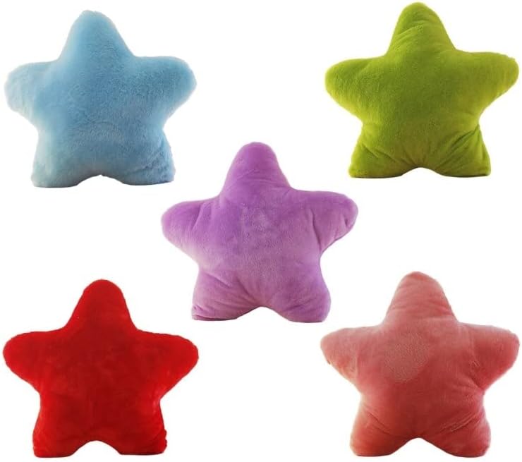 Miniatura 4 de RICHTRUE Decoración estética de la habitación, cojín de sofá, cojín de estrella, decoración del hogar, artículos estéticos de preparación (morado)