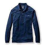 [プロユニ] バートル 長袖ポロシャツ 165 作業着 通年 メンズ レディース ストレッチ 吸汗速乾 消臭 作業服 BURTLE ステッカー付 3.ネイビー S