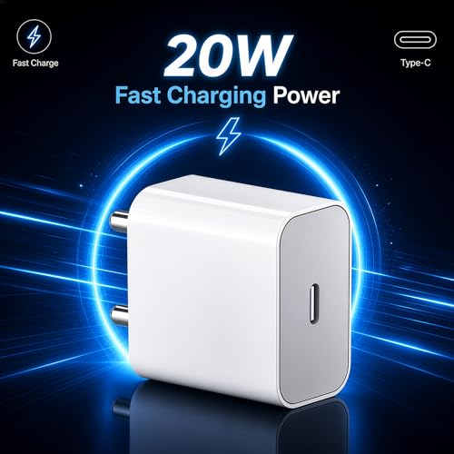 Image of AIL-KIN 20W Type C Adapter [MFi Certified, 6 Months Warranty] Compatible for iPhone 17 series /16series,15 /14 /13 /12 /11 Series with PD Fast Charging Adaptor ROMITAZ
