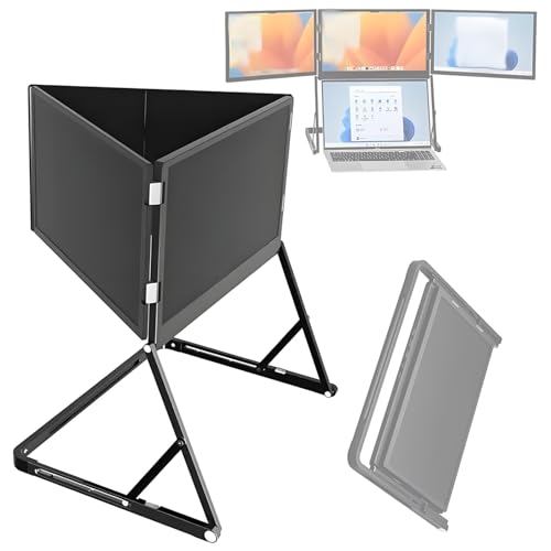 Image of Triple Laptop Screen Extender,w /10-25 Cm Adjustable Bracket,15.6in 1080P Fhd IPS Monitor,Type-C /HDMI /USB-C Plug-Play