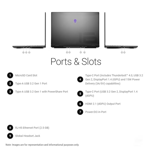 Alienware M16 R2 Gaming Laptop, Intel Core Ultra 7-155H, 64 GB DDR5 Ram, 4 TB PCle SSD, 16" QHD+ (2560x1600), Nvidia Geforce RTX 4070, Windows 11 Pro - Image 5