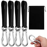 4 Stk Hängematte Befestigung Gurt,30.5cm Hängematte Schaukel Befestigung Baum,Schaukelbefestigung Baumschaukelgurt Schaukel Aufhängung Seil,Hängesessel Gurt mit Karabiner für Outdoor Schaukelaufhänger