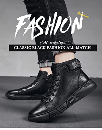 Image of DevilAngel Men's Italian High Top Cashmere Leather Boots