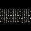 Salcar Led-lichtgordijn, 3, 5, 6 of 10 m, inclusief 3 m stroomkabel, decoratief lichtsnoer met 200 of 400 spatwaterdichte leds, veilige 31V-netadapter, 8 modi en geheugenfunctie, warmwit, 6m