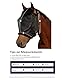 Harrison Howard Allround-Mesh Pferd Fliegenmaske UV-Schutz mit Fleece gepolsterter Einfassung schwarz L