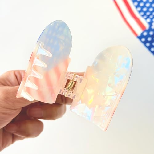 Pinzas para cabello con corazones patrióticos estilo 4 miniatura 3