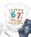 67 Shirt for Women I Survived 67 Days of School Shirts Last Day of School Teacher Shirt Six Seven School Clothes White