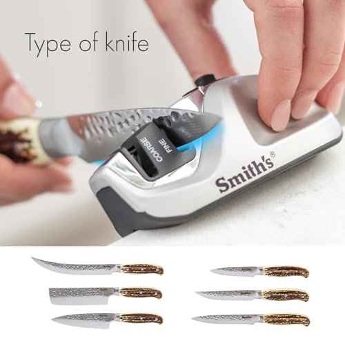 Smith'S 51023 Adjustable Diamond Edge Grip Sharpener - Grey - Coarse & Fine Sharpeners - Compact - Stable Non-Slip Base – Pull Through Knife Sharpener thumb #6