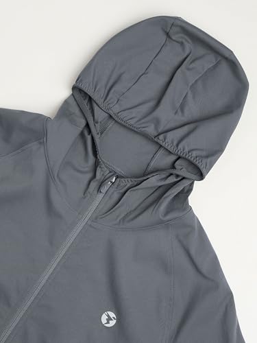 Image of TECHNOSPORT Women's Solid Slim Fit Hooded Jacket with TECHNOWARM+ | Full Zip Polyester Winter Jacket for Sports, Gym, Travel & Casual Wear | Long Sleeve Hooded Activewear with Moisture-Wicking Fabric