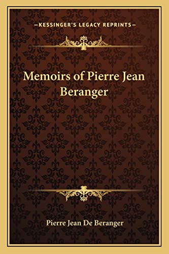 Memoirs of Pierre Jean Beranger