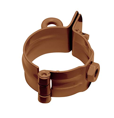 Preisvergleich Produktbild INEFA Rohrschelle mit Gewinde, Stahl kunststoffbeschichtet, Braun DN 75 / 1 Stück