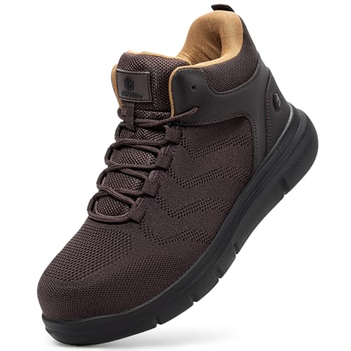 FitVille Extra Wide Work Boots for Men Composite Steel Toe Safety Boots High Top Work Shoes for Men, Size 64 X-Wide