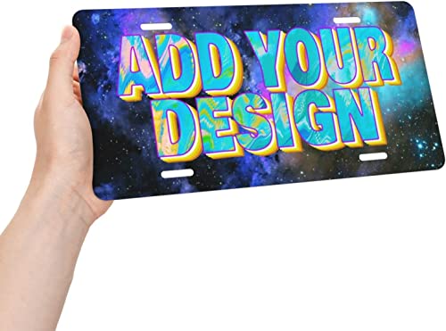 Custom License Plate Add Your Own Personalized Image Name Photo Text Artistic Design Aluminum License Plate Customized Usa Car Tag For Front Of Car Wall Decoration 6" X 12" #TOP7