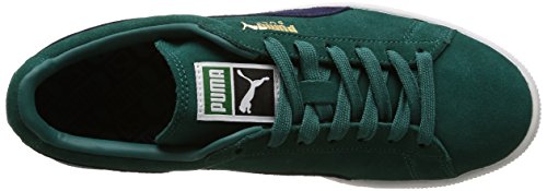 Image of PUMA Women's Classic+ Suede Low-Top Sneakers, Storm Peacoat White, 7.5 US