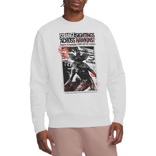 Sweat Stranger Things pull-over blanc comme cadeau idéal pour les fans de série