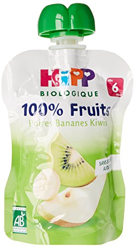 Hipp Biologique Set de 6 Gourdes de Poires Bananes Kiwis 90 g Cover