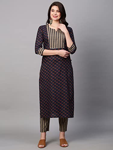 Image of ANNI DESIGNER Women's Cotton Kurta with Pant