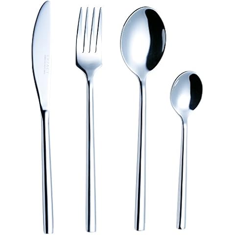 Exzact Cutlery Set Forged Stainless Steel 16pcs - 4 x Forks, 4 x Table Knives, 4 x Table Spoons, 4 x Teaspoons Flatware/Silverware/Home - Service for 4 Cover