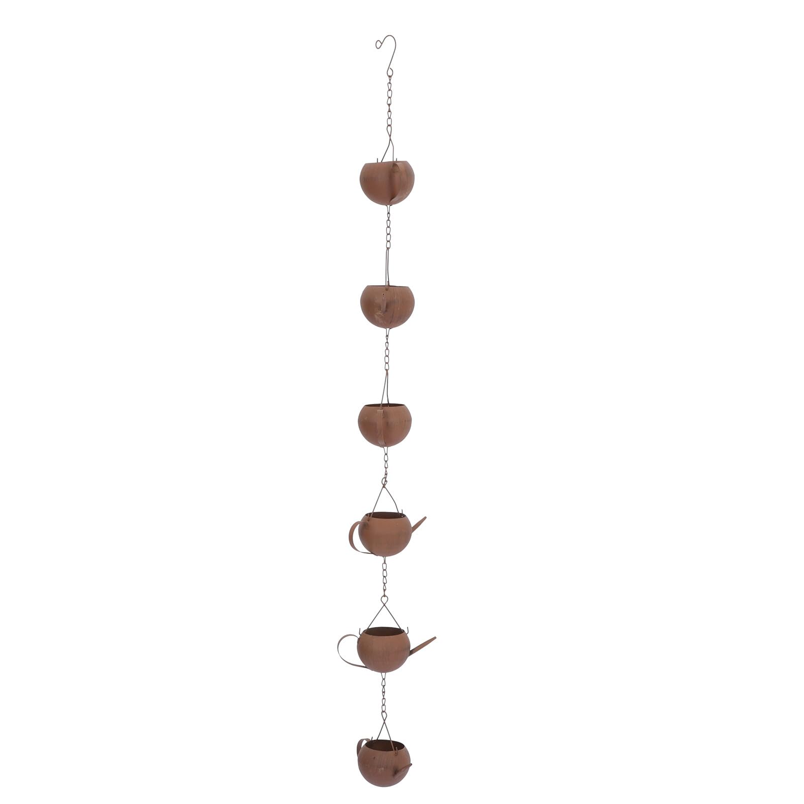 Chaîne de pluie théière 1,3m COLLBATH pour gouttière de jardin