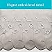 Fresh Ideas Eyelet Bed Skirt, Ruffled Design, 14 Inch Drop, Embroidered Scalloped Edge, Full, Ivory