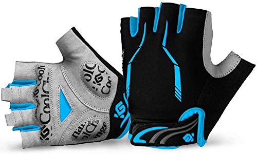 FRFJY Fahrtgeschwindigkeitsregler Fahrradhandschuhe Fahrrad Halbfinger Handschuhe Kurz Finger Sports Handschuhe für Herren Damen für Fitnessstudio Fitness Außen Sports - 4XL Cover