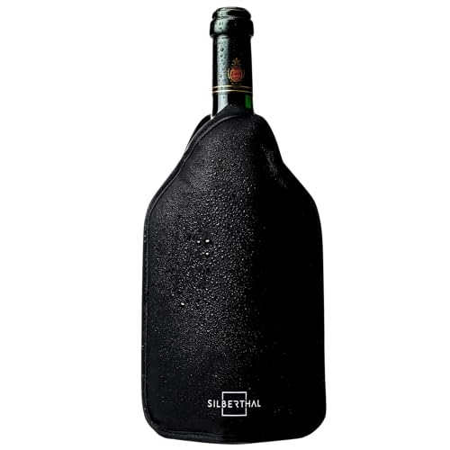 SILBERTHAL Refrigeratore per bottiglie vino - Elastico - Nero - Busta raffredda vino spumante frizzante e champagne