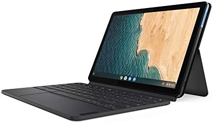 Lenovo Chromebook Duet, 2-in-1, 10.1" WUXGA (1920 x 1200) Display, MediaTek Helio P60T, 4GB LPDDR4X RAM, 64GB eMCP SSD, Integrated ARM G72 MP3 Graphics, Chrome OS, ZA6F0031US, Ice Blue + Iron Grey
