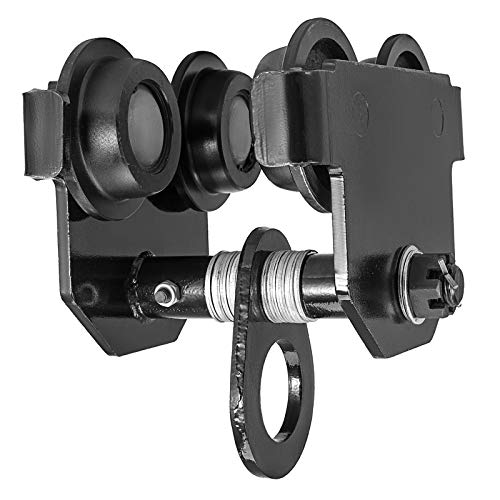 3T 6600lbs Schiebebalken-Trolley-Hochleistungs-Laufkatze-Hebebühne-I-Beam-Spur-Doppelräder (3T schwarz)