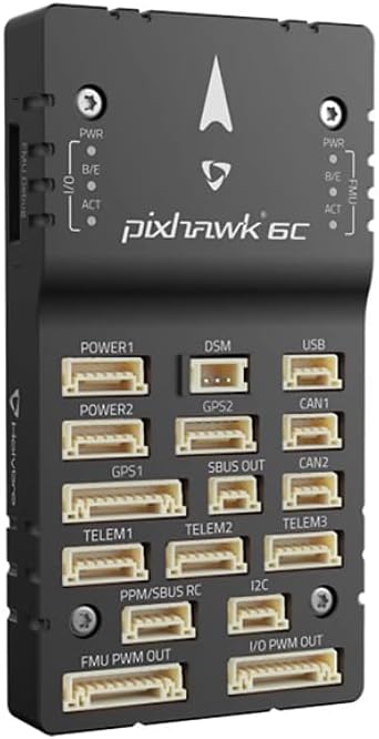 Pixhawk 6C Flight Controller, High-Performance STM32H743 480MHz Processor, Pre-Installed PX4 Autopilot Dual Redundant IMU & Vibration Isolation for UAV Drone (Plastic Case 6C)